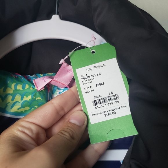 Lilly Pulitzer Vest Size XS Black - Picture 5 of 10